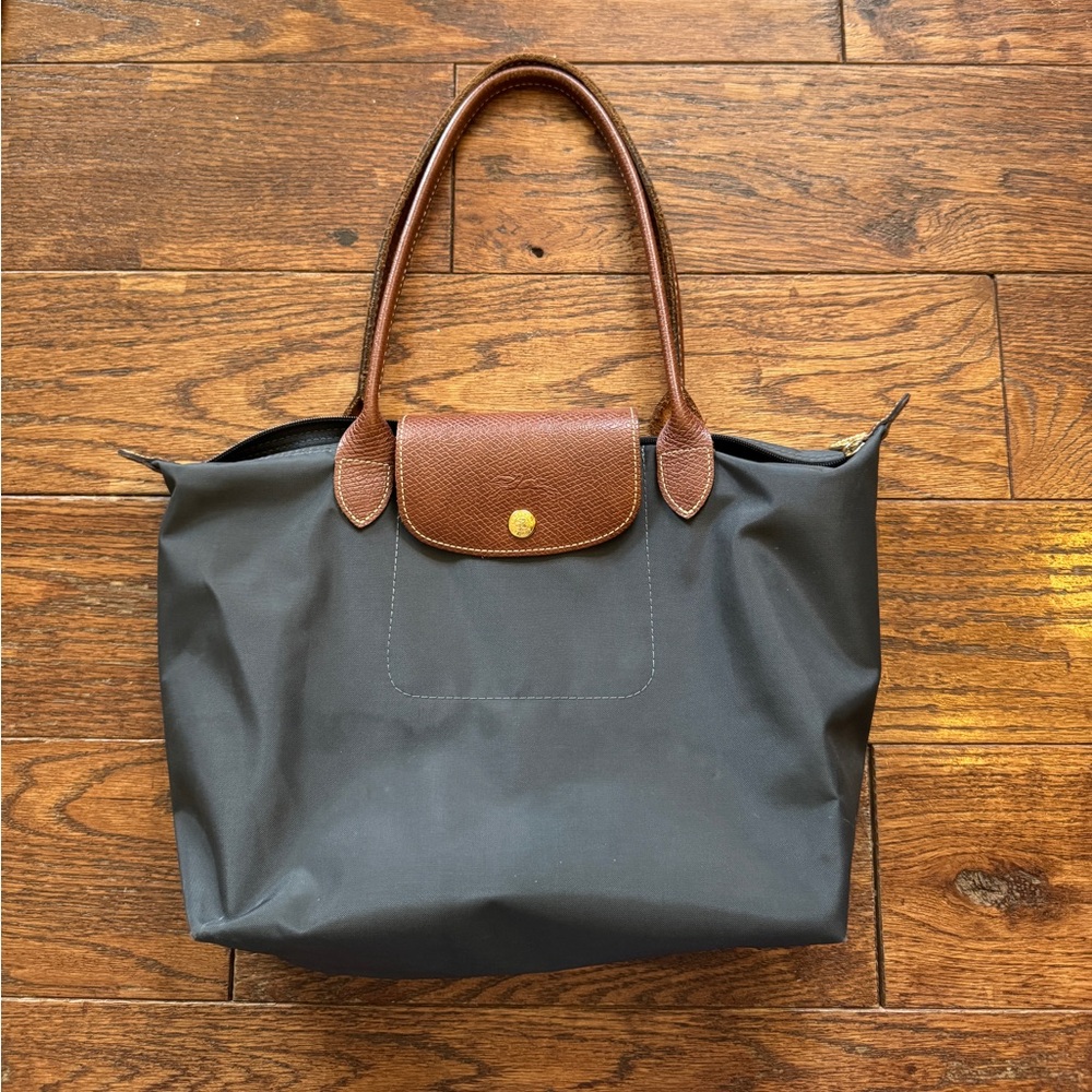 Longchamp Tote Bag in Black and Brown